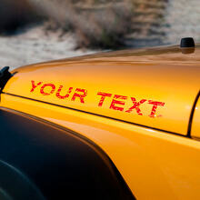 Benutzerdefinierter Text Kratzerstil Motorhauben-Vinyl-Aufkleber für Jeep Wrangler_2