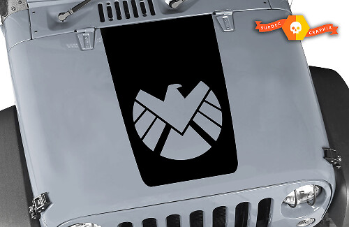 Eagle Shield Motorhauben-Abdunklungs-Vinylaufkleber für Jeep Wrangler