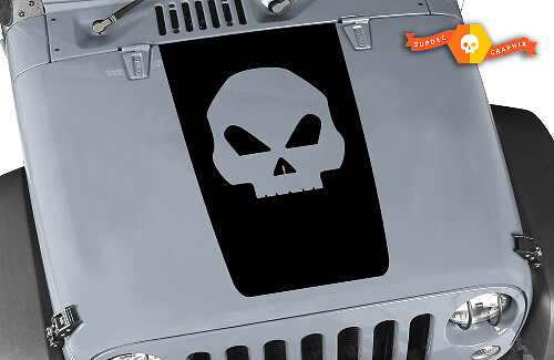 Skull Hood Blackout Vinyl-Aufkleber für Jeep Wrangler JK TJ YJ JL