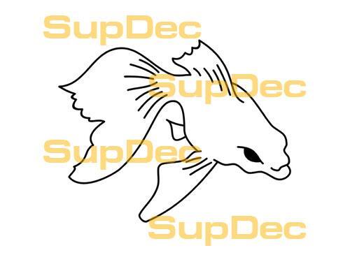 FISCH Vinyl Kunst Wand Fenster Badezimmer Aufkleber Abziehbar #10
