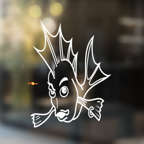 Punk Fish Universeller Vinylaufkleber