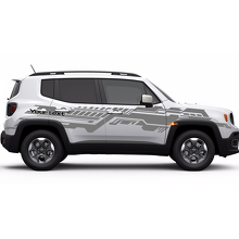 Benutzerdefinierter Text Technischer Grafikstreifen Vinylaufkleber Für Jeep Renegade 2