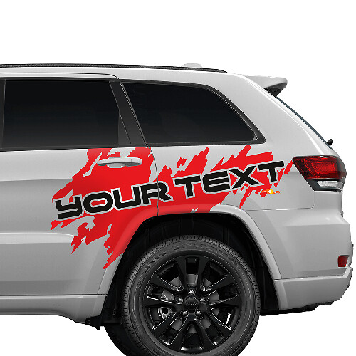 Individuelle Text Seitenspritzer Grafik Vinylaufkleber Decal für Jeep Cherokee Trailhawk