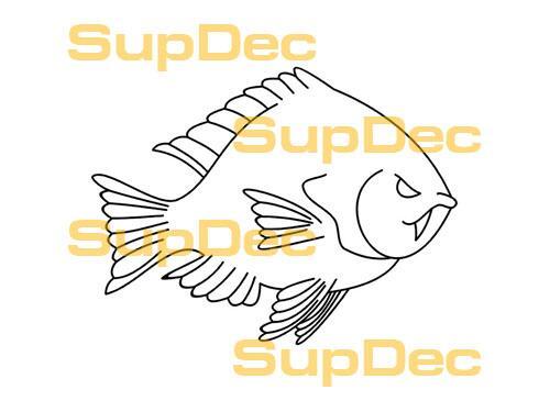 FISCH Vinyl Kunst Wand Fenster Badezimmer Aufkleber Aufkleber abnehmbar #13
