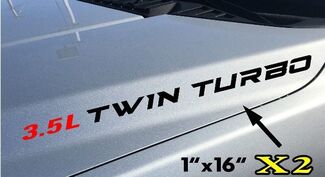 2x 3.5L Twin Turbo Motorhaube Aufkleber Emblem Ford F150 Ecoboost V6