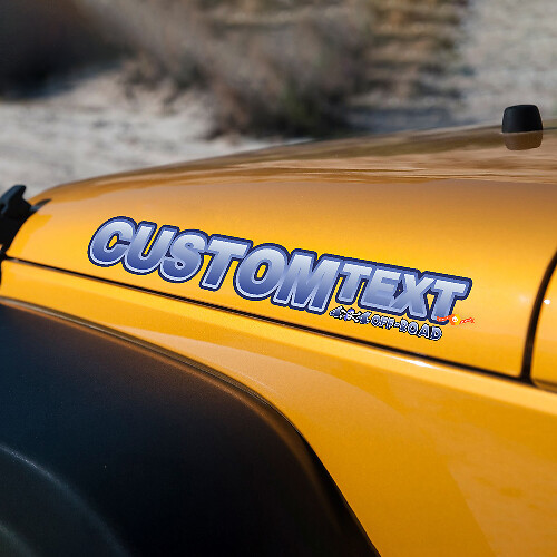 Lettering 4x4 Off Road Piratenstil Motorhauben Vinyl Aufkleber für Jeep Wrangler