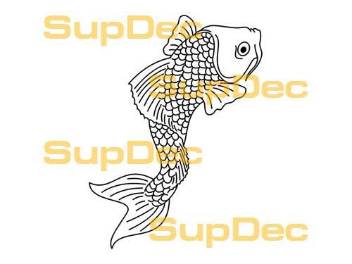 FISCH Vinyl Kunst Wand Fenster Badezimmer Aufkleber Aufkleber abnehmbar #15
