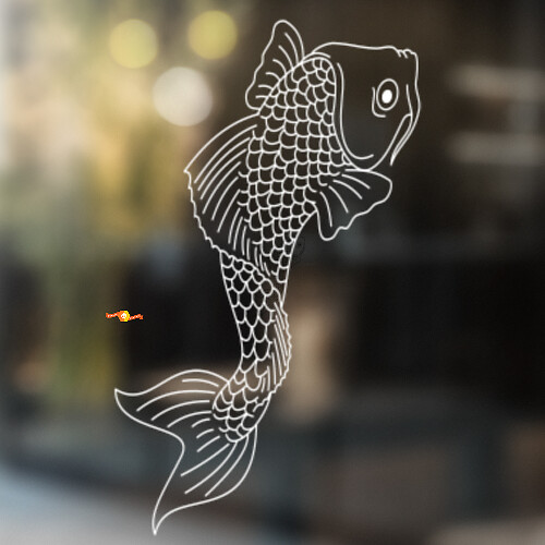 Koi-Karpfen Universeller Vinyl-Aufkleber