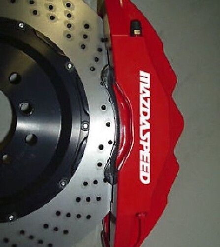 Mazdaspeed Bremssattel-Vinylaufkleber-Set für Mazda