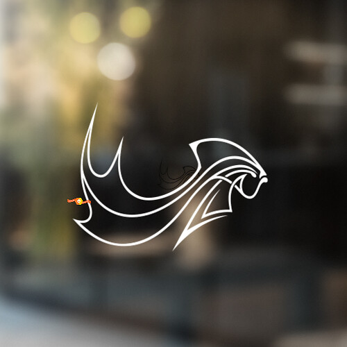 Universal-Aufkleber Tribal Style Fish aus Vinyl