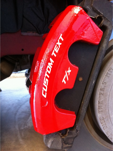 CUSTOM TEXT T/X Gebogener Bremszangen Universal Vinylaufkleber für Dodge Challenger