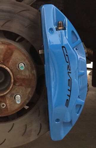 Corvette C7 gebogener Bremssattel, Hochtemperatur-Vinyl-Aufkleber, 6er-Set
