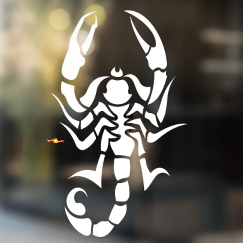 Scorpion Art Tribal Stil Universeller Vinyl-Aufkleber