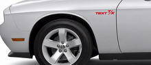 TEXT T/X Schriftzug Vorder Kotflügel Kofferraum Vinyl Aufkleber Sticker für Dodge Challenger_2