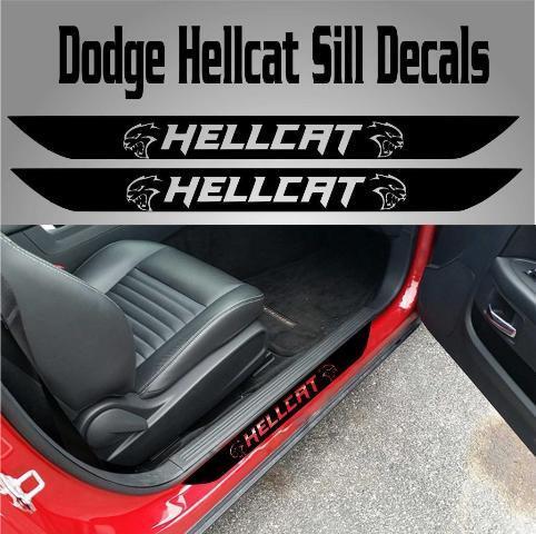 Hellcat Einstiegsleistenaufkleber Schutzfolie für Dodge Challenger 2015-2017