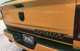 RAM 1500 SPORT Heckklappen-Streifenaufkleber Hemi Dodge Truck 5.7 2014-2018