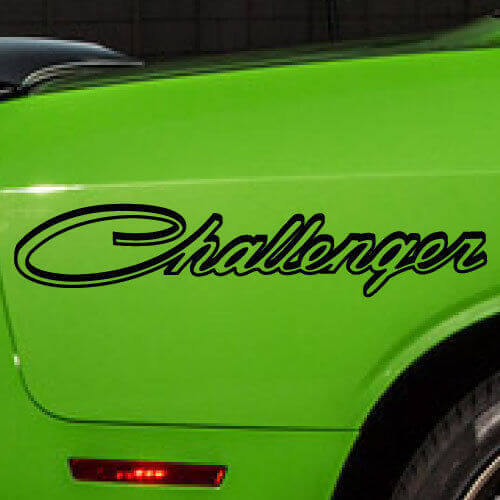 Challenger Schriftzug Seiten-Vinylaufkleber Paar für Dodge Challenger