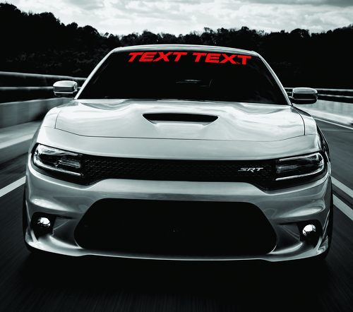 Scat Pack Style TEXT TEXT Banner — Vinylaufkleber (Windschutzscheibe) für Dodge Charger 2015-2018