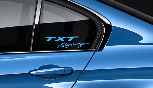 TXT Racing Lettering Pair Seitenscheibe Vinylaufkleber