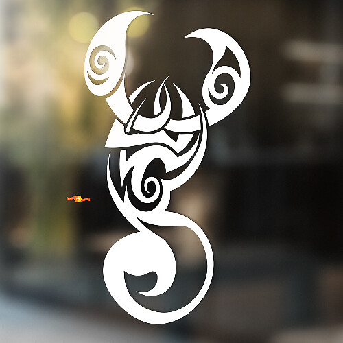 Scorpion Glattes Tribal Design Universeller Vinyl-Aufkleber