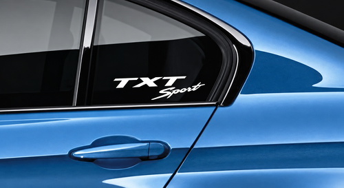 TXT Sport Lettering Pair Seitenscheibe Vinylaufkleber