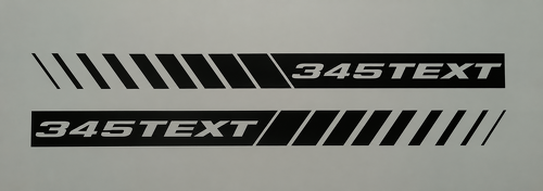345 Hemi SRT8 Style Custom TEXT Strobe Pair — Vinylaufkleber (Motorhaube) für Dodge Charger