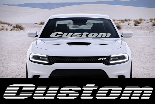 Custom Speed Line 40x4 Banner — Vinylaufkleber (Windschutzscheibe)