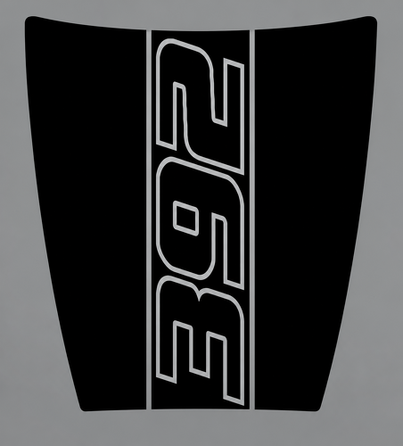 392 Scat Pack Daytona Style Outline — Vinylaufkleber (Motorhaube) für Dodge Charger 2015-2018