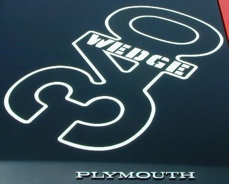 1971 Plymouth Duster 340 Wedge Motorhauben-Aufkleber aus Vinyl