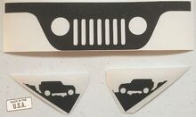 Jeep Grill Windshield Vinyl Aufkleber für Jeep Wrangler_7