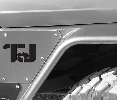 TJ Logo Jeep Silhouette Universeller Vinylaufkleber für Jeep Wrangler