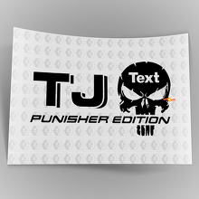Custom Text Punisher Edition Vinyl Aufkleber Sticker Paar für Jeep TJ 3