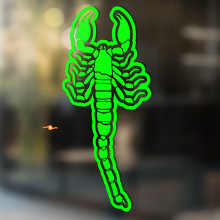 Wüstenskorpion mit Kontur Universeller Vinylaufkleber_3