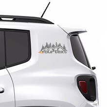 Individuell bedruckter Berge Wald Vinylaufkleber Grafik 2 für Jeep Renegade 2