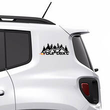 Individuell bedruckter Berge Wald Vinylaufkleber Grafik 2 für Jeep Renegade 3