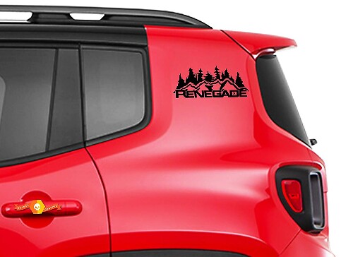 Vinyl-Türaufkleber Seiten-Design Set 3 für Jeep Renegade