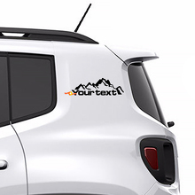 Individuell gestalteter Schriftzug Berge Vinyl-Aufkleber Sticker Grafik 2 für Jeep Renegade 3