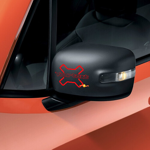 Individuelle Vinyl-Spiegel-Aufkleber-Grafik für Jeep Renegade
