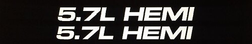 1 Paar 5,7 l HEMI Vinyl-Aufkleber für Ford, Dodge, Chevy. 13