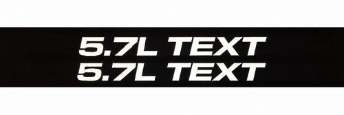 Custom Text 5.7L Vinylaufkleber Aufkleber Paar für Musclecar