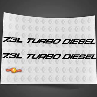 7.3L Turbodiesel Motorhaube Fenster Aufkleber passend für Ford F250 F350