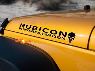 Jeep Wrangler Rubicon Punisher TJ LJ JK JKU Vinyl Motorhaube Aufkleber Aufkleber Auto LKW 2