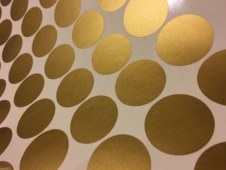 50 Karat 5,1 cm abziehen und aufkleben Polka Dot Circle Wall Decal Sticker JEDE FARBE