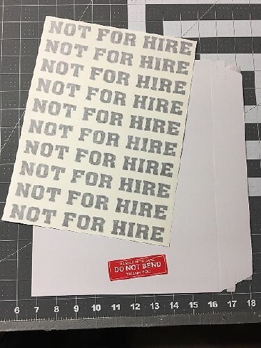 Nicht zur Vermietung Vinyl-Aufkleber-Set für Abschleppwagen, Anhänger, Van oder Auto