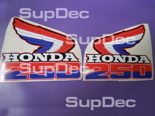 Honda 250 1985 Style Flügel Vinyl-Aufkleber Paar für Honda