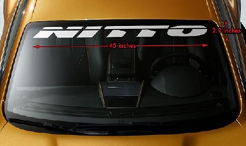 NITTO REIFEN RACING OFFROAD Premium Windschutzscheiben-Banner Vinyl-Aufkleber