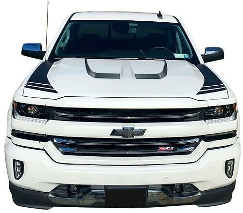 Kapuzenakzent-Grafikstreifen 2016 2017 2018 Chevrolet Silverado 1500

