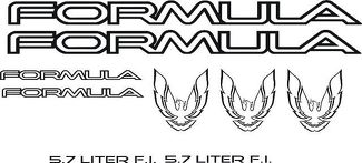1985-90 Firebird Formula Decal SET 9-teiliges Paket