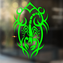 Scorpion Tribal-Stil mit abstrakten Linien Universeller Vinyl-Aufkleber_3