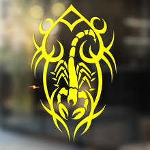 Scorpion Tribal-Stil mit abstrakten Linien Universeller Vinyl-Aufkleber_4